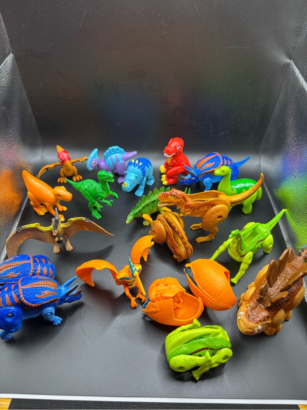 Dinosaur Toys Lot of 20 Various Dino Figures T-Rex Stegosaurus Pterodactyl
